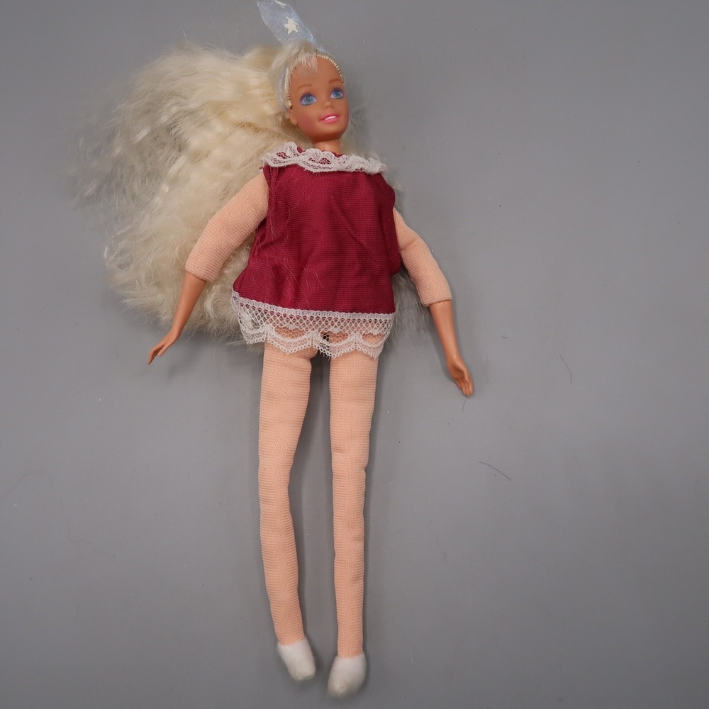 Vintage Mattel 1995 Bedtime Barbie 11" Pink Soft‎ Body in Pajama's